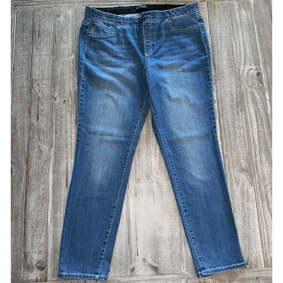 Kim Rogers Women’s 16W‎ Curvy Fit Pull-On Jeggings Blue Stretch Denim Slim Leg - Picture 6 of 7